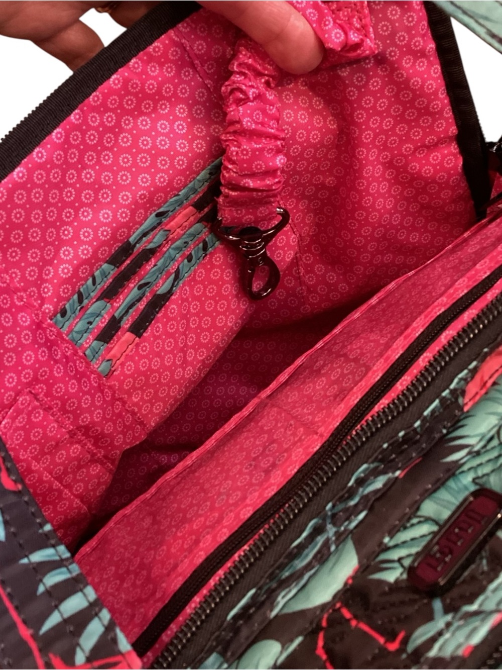 Lug Ace 2 Convertible Travel Tote in Flamingo Black - Picture 4 of 15